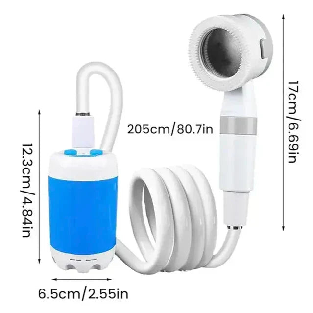CampFlow™ | Tragbare Duscheinheit mit Wasserpumpe